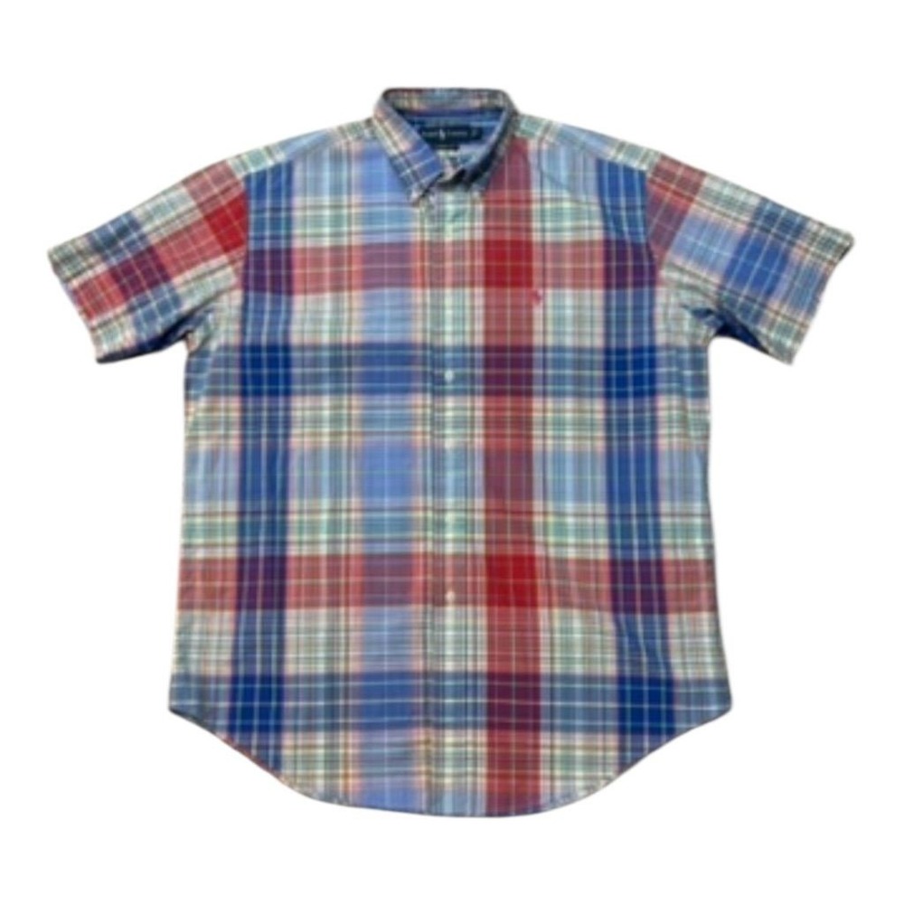 Polo Ralph Lauren Men's‎ L Multicolor Plaid Short Sleeve Shirt Casual